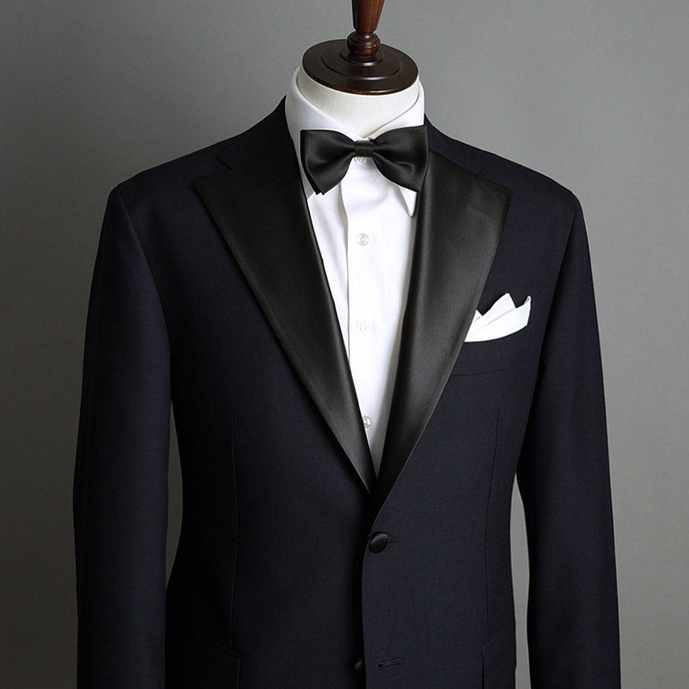 The Midnight Peak Tuxedo - lapel close-up