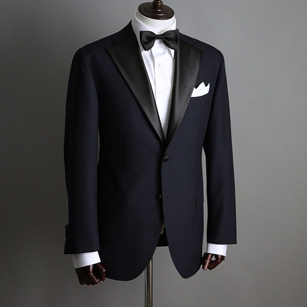 The Midnight Peak Tuxedo - lapel close-up