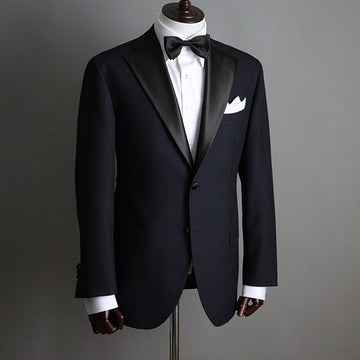 The Midnight Peak Tuxedo - lapel close-up