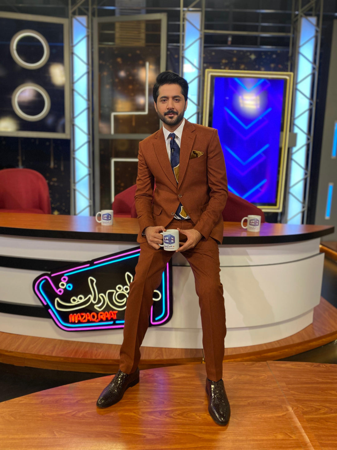Burnt Cognac Statement Suit