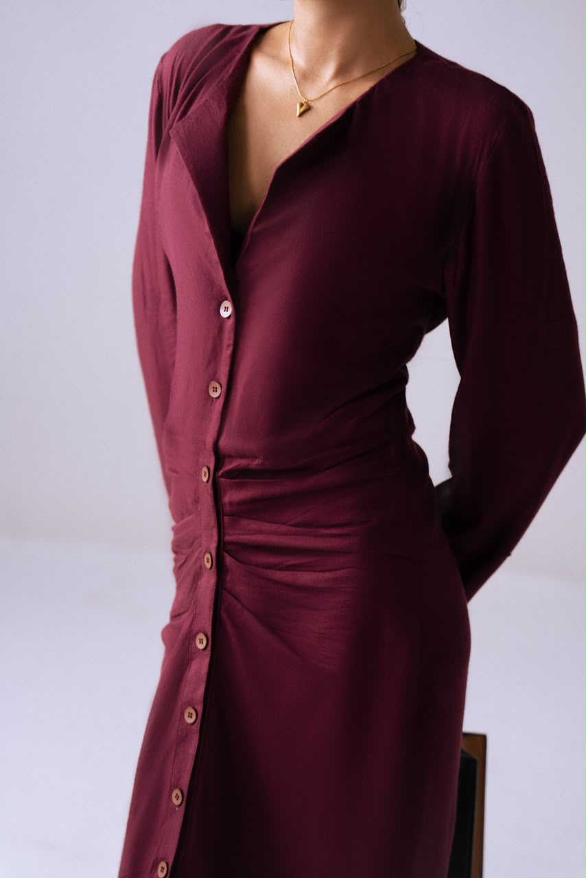 The After Hours Dress - full length walking with bag