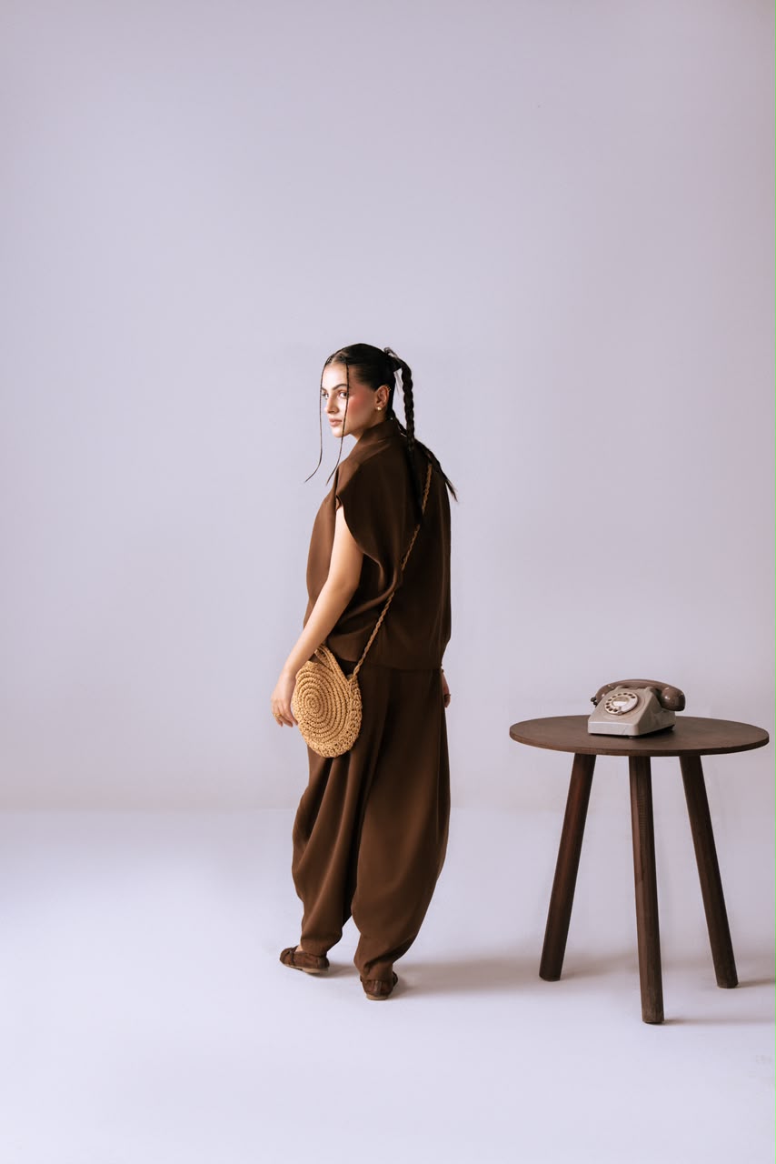 The Idle Hours Pants - styled with top and bag