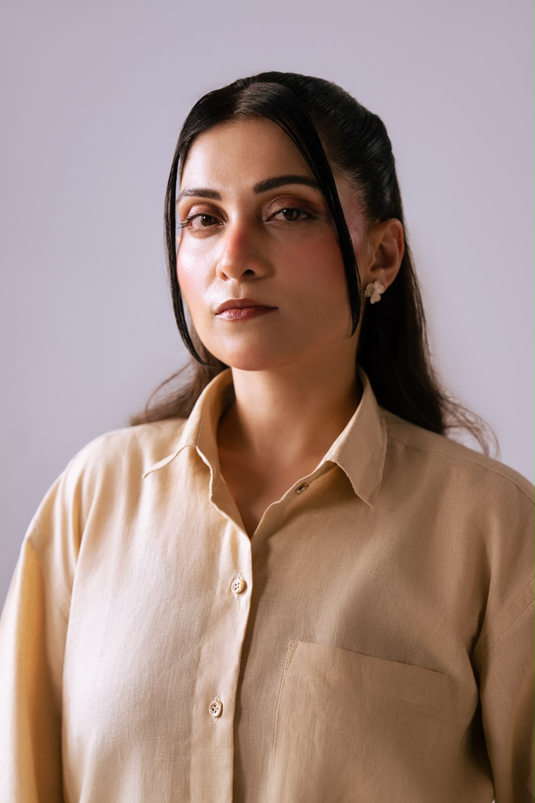 The Slow Season Shirt & Easy Escape Trousers – editorial shot