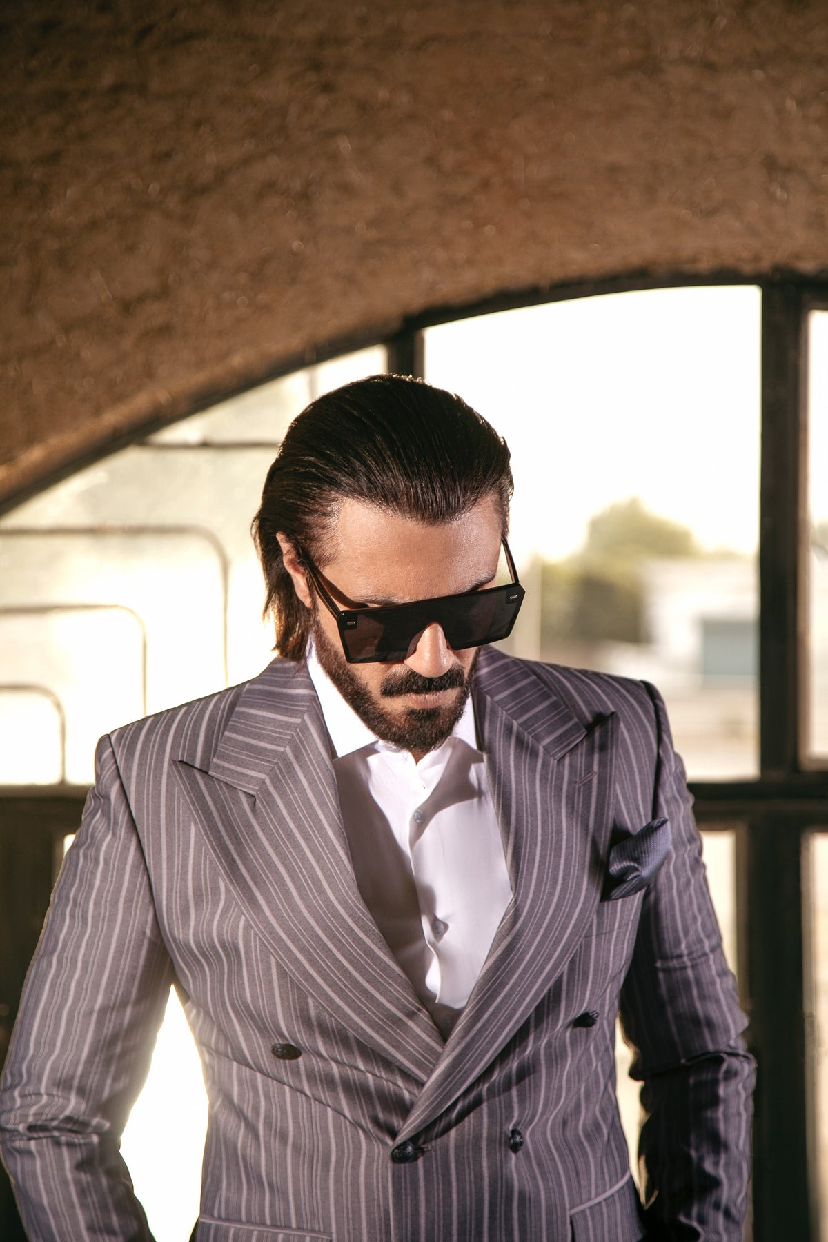 The Sovereign Stripe Double-Breasted Suit