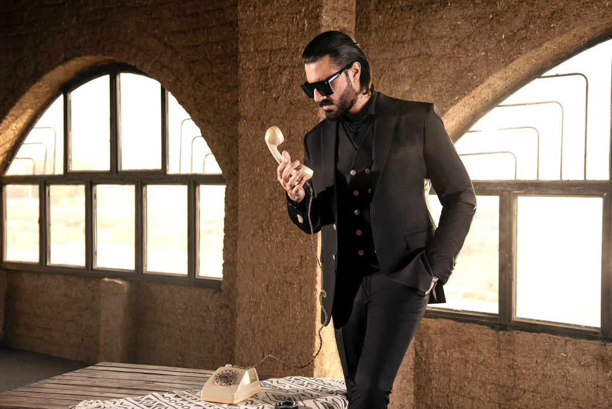 Classic Black Three-Piece Tailored Suit