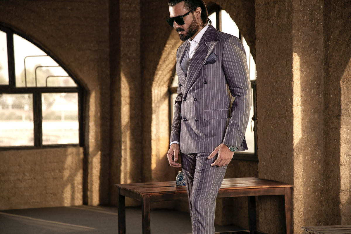 The Sovereign Stripe Double-Breasted Suit